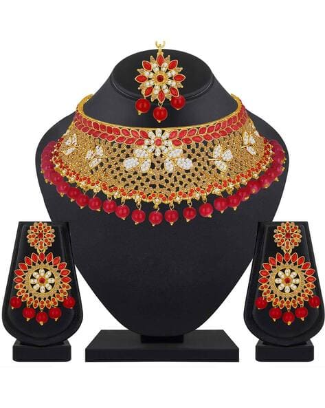 Choker Necklace Set with Maangtika