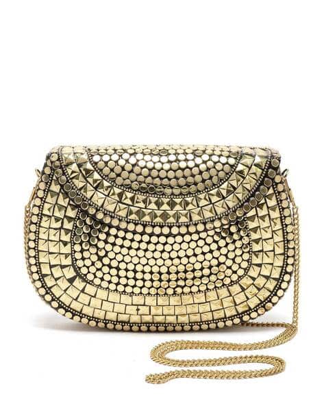 Embellished Halfmoon Clutch
