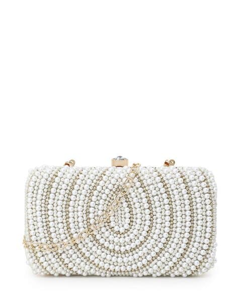 Embellished Clutch with Chain Strap