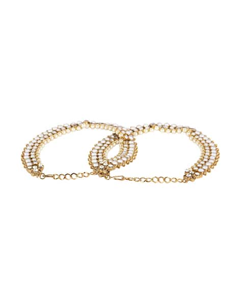 ANK-10017 Jadau Brass Anklet