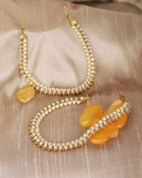ANK-10027 Jadau Brass Anklet