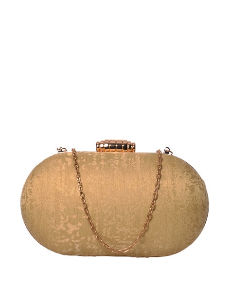 Classic Glitter Clutch with Chain Strap