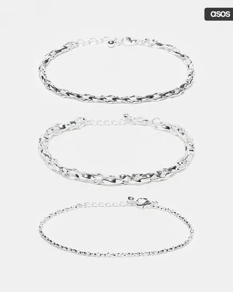 Men Pack of Set of 3 Link Bracelets