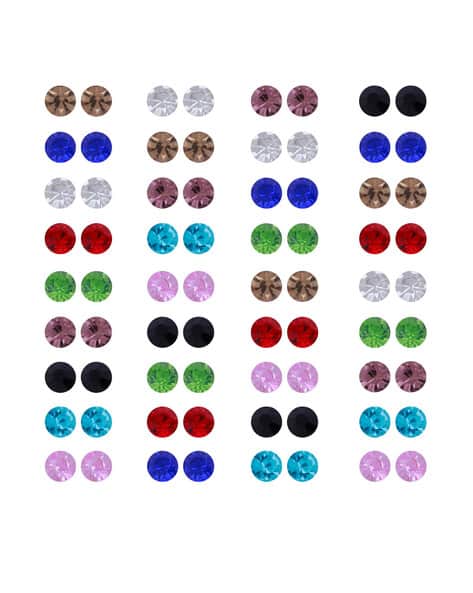 36 Pair of American Diamond Studs Earrings