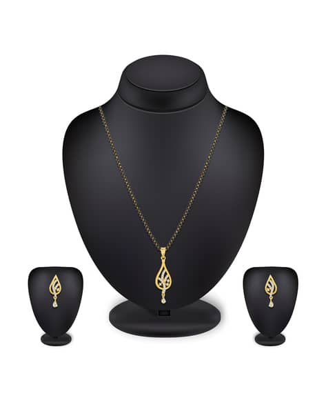 BV2588MS Gold-Plated Beaded Mangalsutra with Earrings