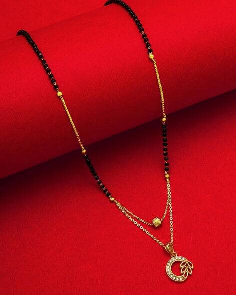 BV2787MS Gold-Plated American Diamond Mangalsutra