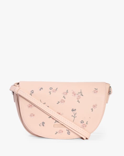 Floral Embossed Sling Bag