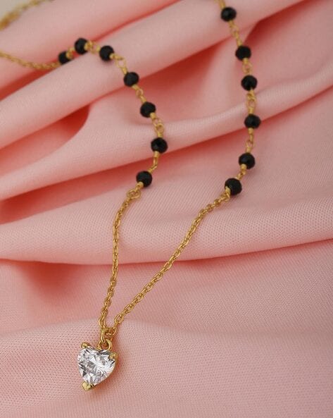 Gold-Plated Pearl-Beaded Mangalsutra