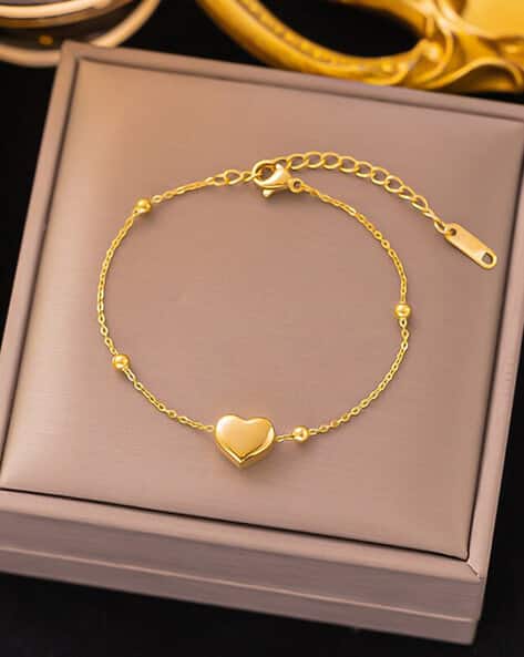 Gold-Plated Heart Chain Anklet