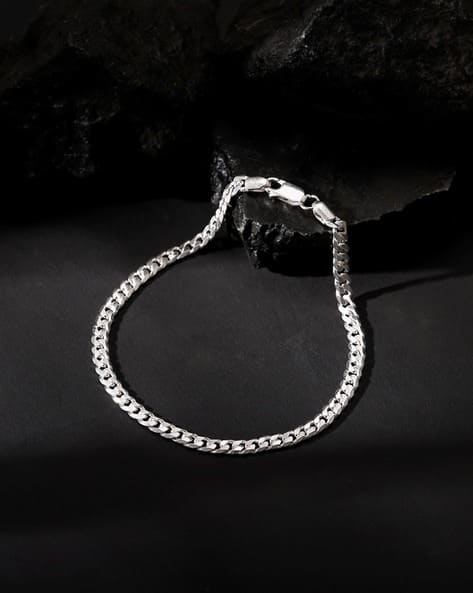 Men Sterling Silver Trooper Bracelet