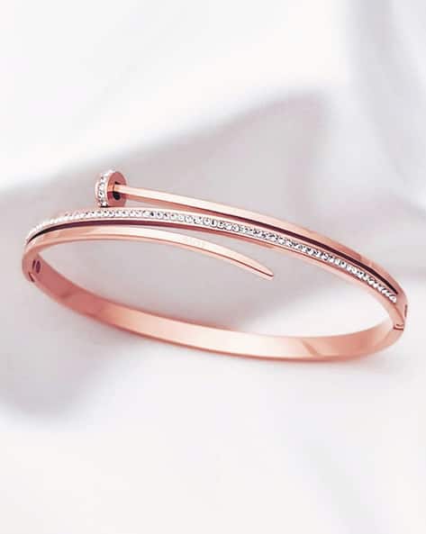 Women Rose Gold-Plated Cuff Bracelet