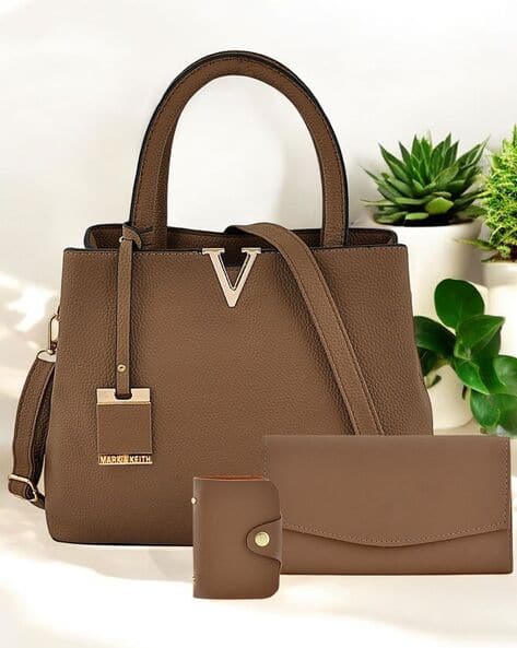 Set of 3 Handbag with Zip-Closure
