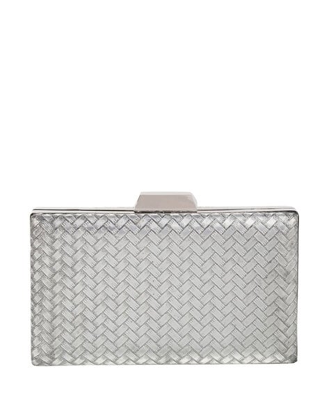 Basket Weave Box Clutch