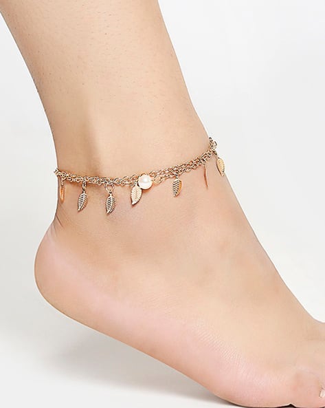 AYJ3-Delicate Leaf Multi-Layer Anklet