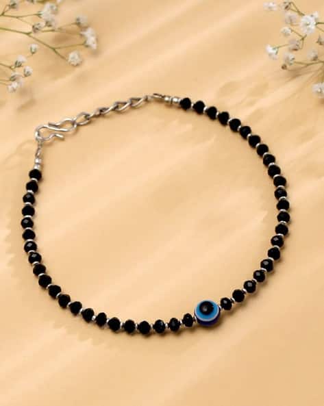 Beaded Evil Eye Anklets
