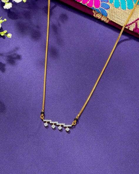 Women Yellow Gold Minimal Radiance Modern Mangalsutra
