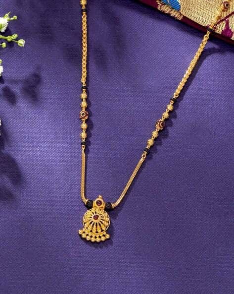 Women Yellow Gold Pavitra Sutra Modern Mangalsutra