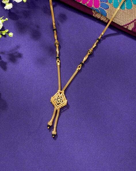 Women Yellow Gold Sacred Knot Modern Mangalsutra