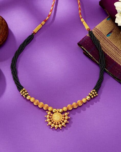 Women Yellow Gold Saubhagya Traditional Mangalsutra