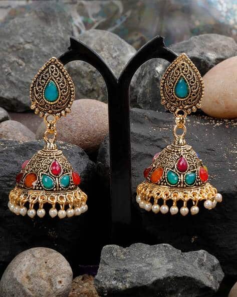 Gold-Plated Jhumka Earrings