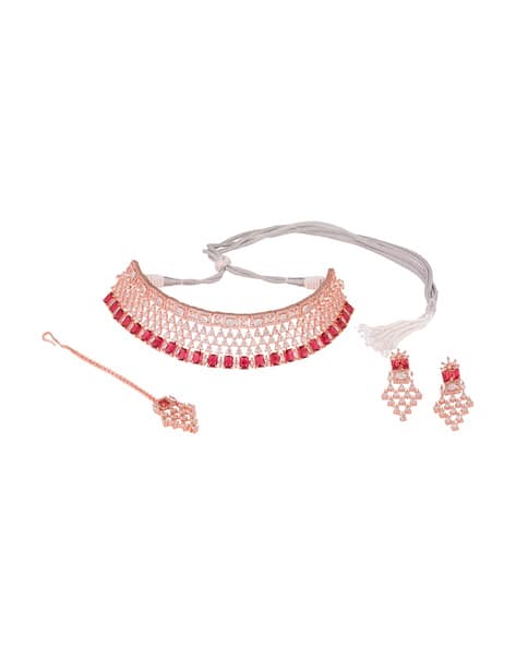 Stone-Studded Jewellery Set