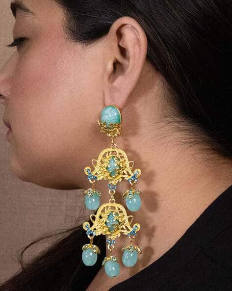 Women Resin Water Drops Earrings