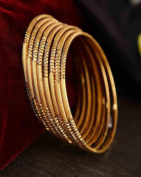 11712B Set of 8 Gold-Plated Bangles