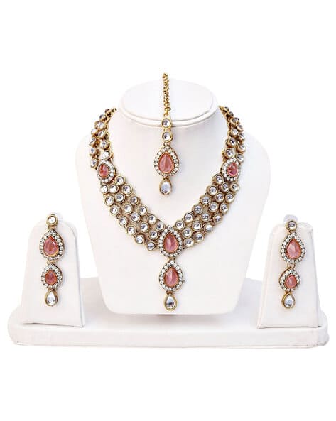 8647S Gold-Plated Kundan Multi-Piece Set