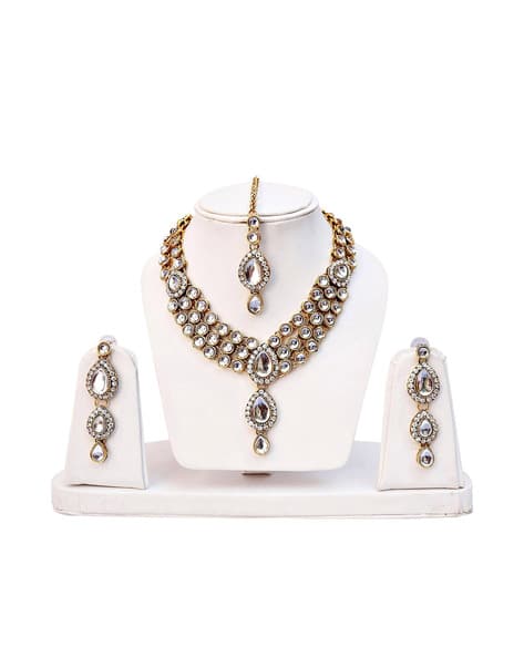 8646S Gold-Plated Kundan Multi-Piece Set