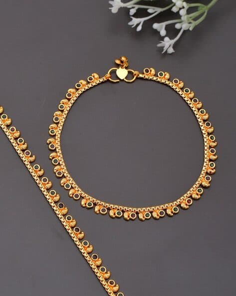 Gold Plated Mango Anklets