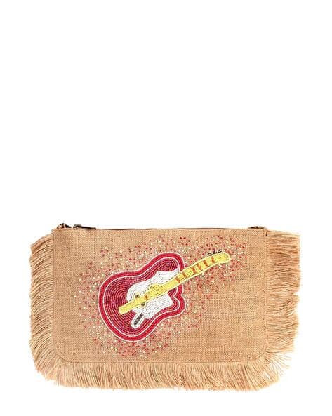 Classic Clutch with Frayed Hem