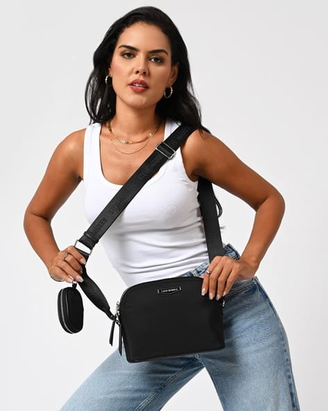 Bmaggie Nylon Shoulder Bag with Adjustable Strap
