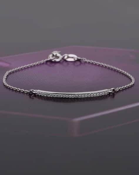 925 Sterling Silver CZ Stone-Studded Link Bracelet VANB307