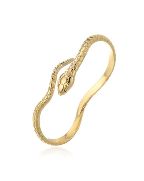 Gold Plated Snake Thin Bracelet