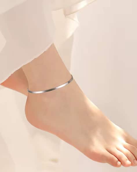 Women Silver-Plated Snake Anklet