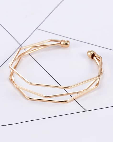 Gold-Plated Stone-Studded Bracelet